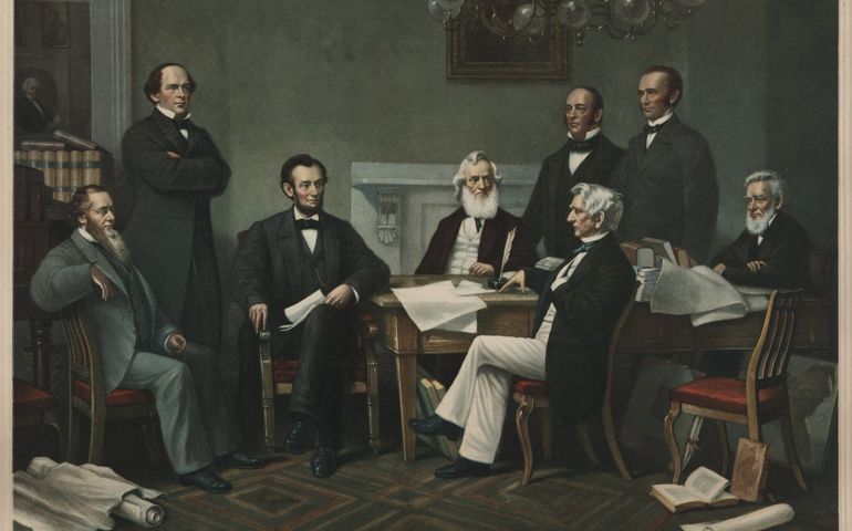 First reading of Emancipation Proclamation before the cabinet, July 22, 1862