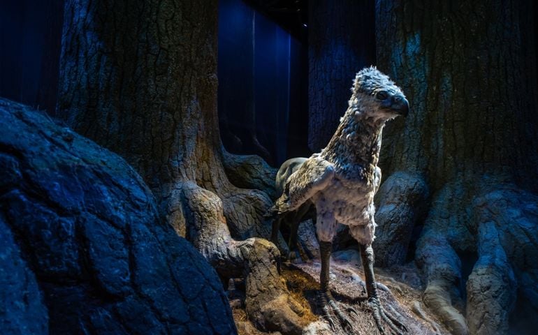 London, UK - 10 June 2022: Buckbeak the Hippogriff in the Forbidden Forest, Warner Bros Studio, London
