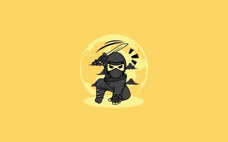 Cartoon Ninja Character Vector