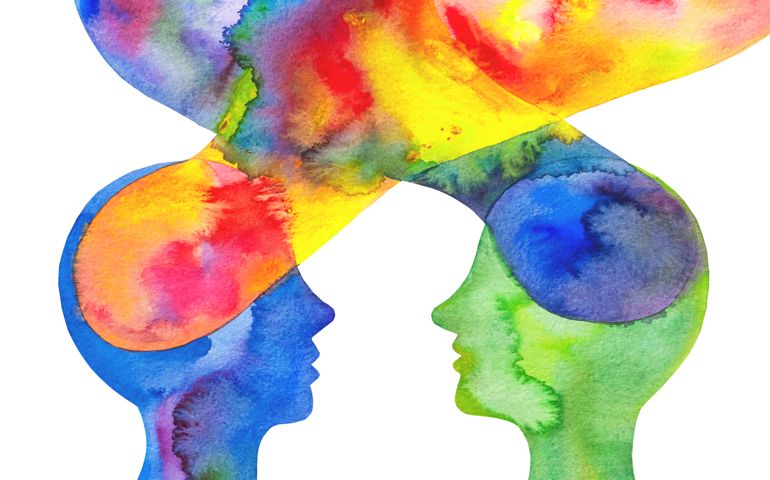 Dialogue between two people.