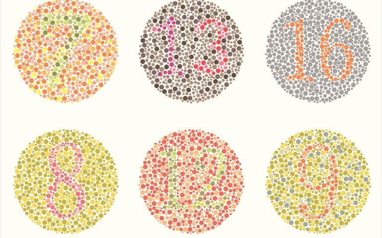 Color blind Test Test. daltonism,color blindness disease. perception test,