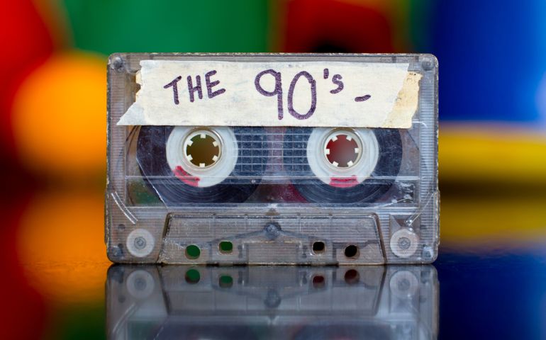 Mixed tape close up.