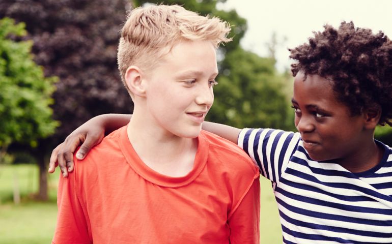 Portrait of two friends together
