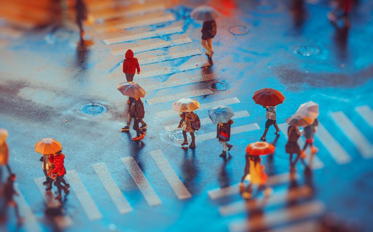 The umbrella men