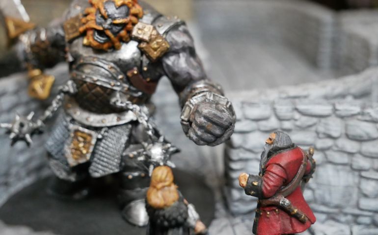 DnD Fire Giant Miniatures Battle