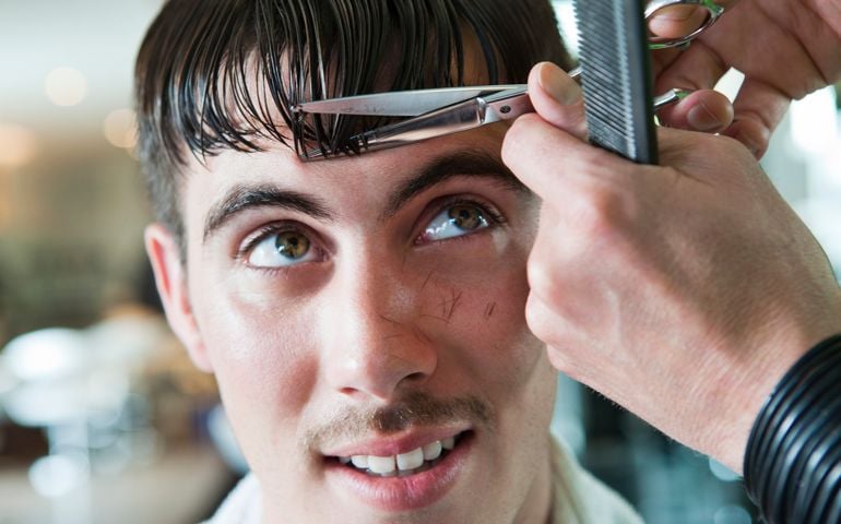 In salon, close-up