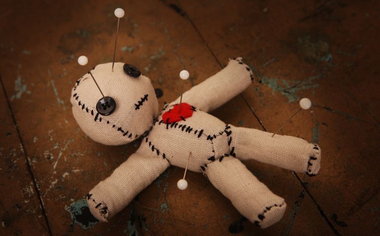 Cute handmade Voodoo Doll (made completely by me) with pins