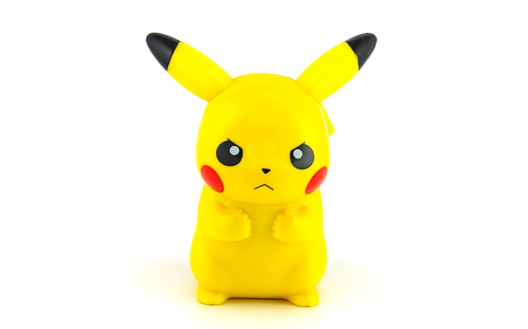 BANGKOK, THAILAND - June 28, 2014 : Pickachu toy character from Pokemon anime. There are toy sold as part of McDonald Happy Meal toy.