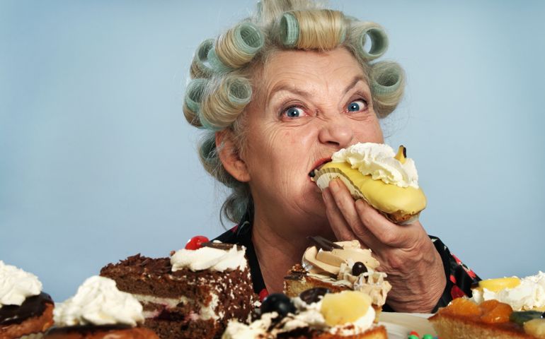 She just loves her cakes!