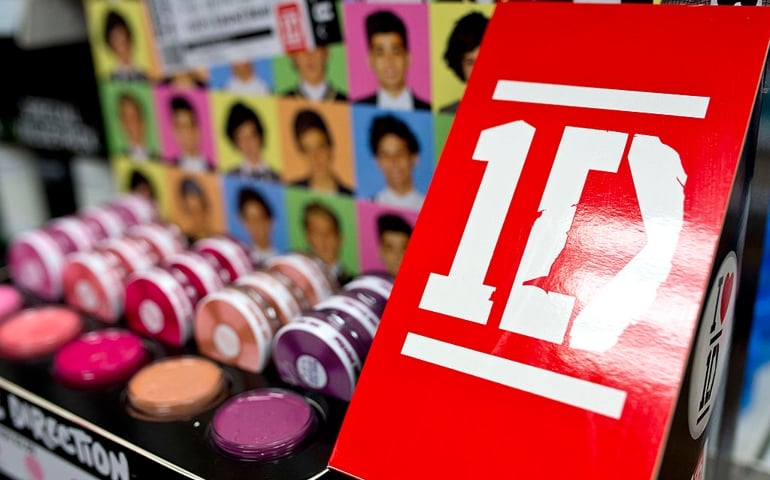 Atmosphere during the launch of One Direction cosmetics range at Superdrug Marble Arch on August 2, 2013 in London, England.