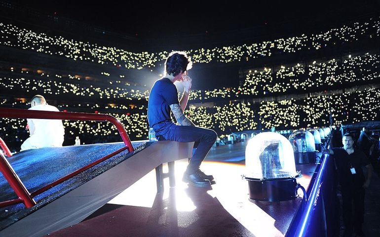 Zayn Malik of One Direction performs onstage during the "Where We Are" tour at Met Life Stadium on August 4, 2014 in New York City.