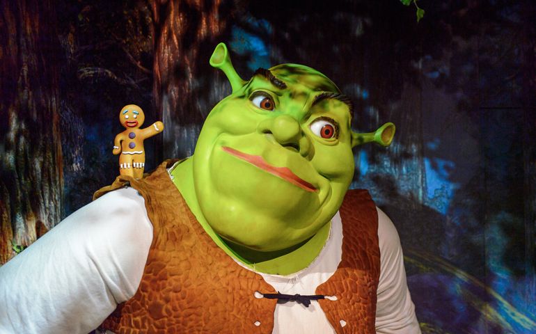 Shrek at the Madame Tussauds wax museum