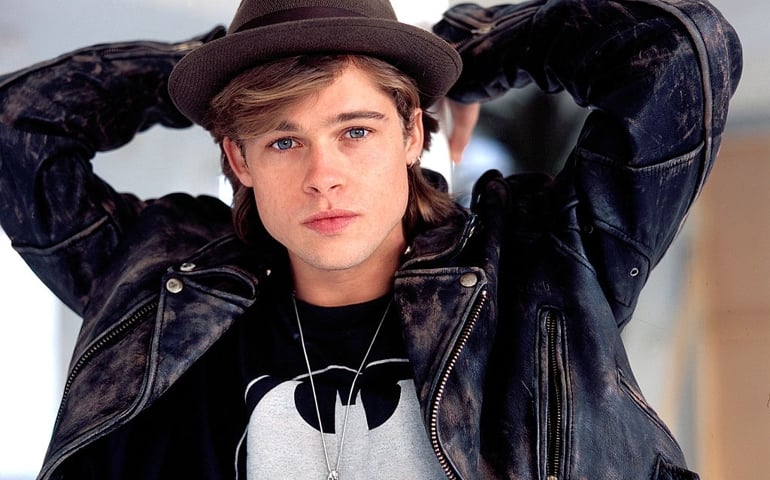 Brad Pitt, portrait, London, October 1988.