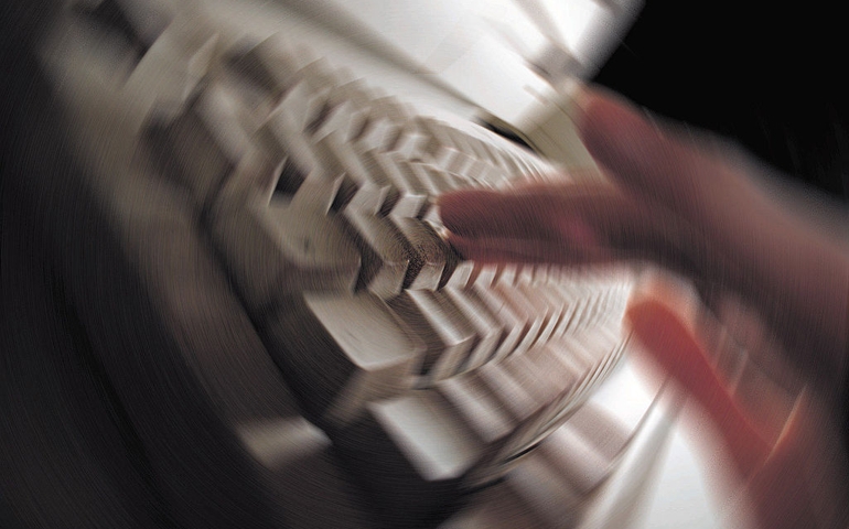 Keys On A Computer Are Typed In This September 1998 Photo.