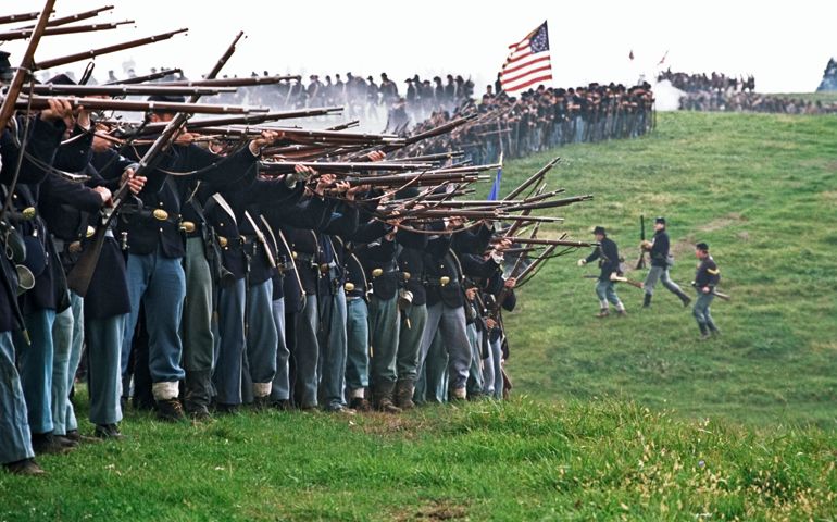 US Civil War Infantry Line of Battle Shenandoah Valley Virginia