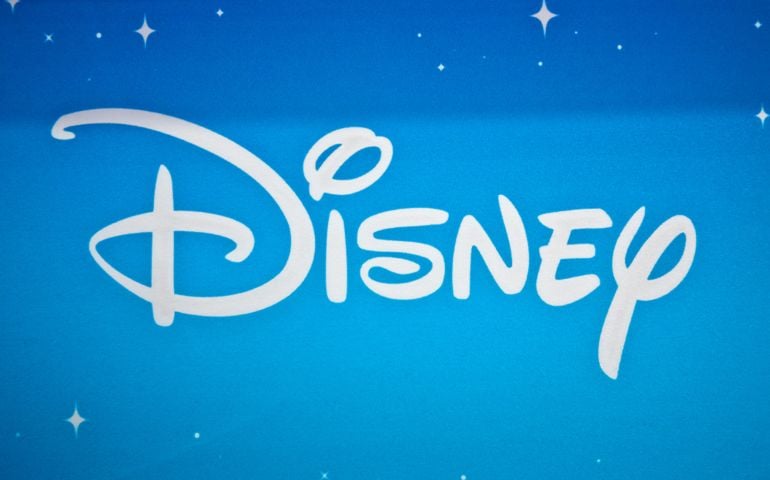 Disney logo sign printed on banner
