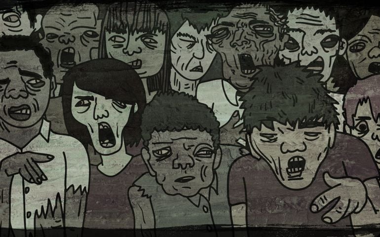 An illustration of the walking dead.