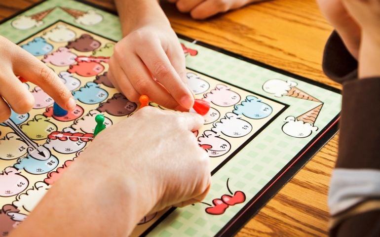 Family Play A Board Game Together. From my Family game Night Series