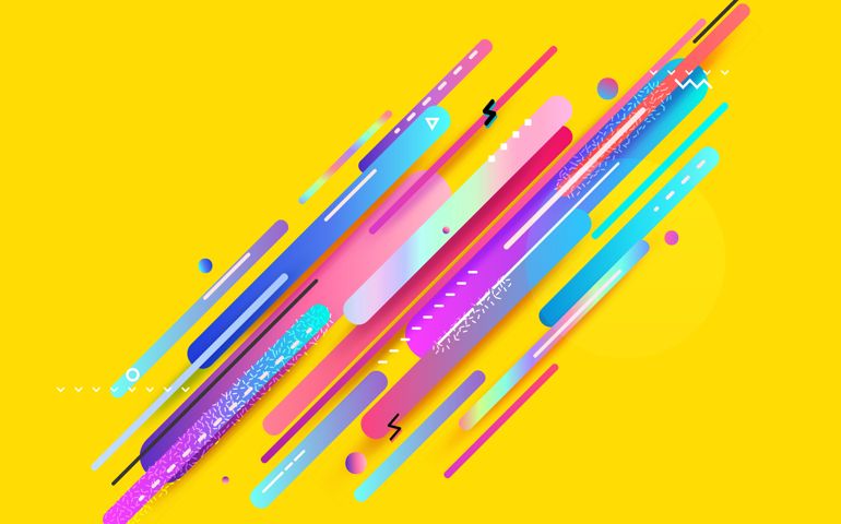 Modern design abstract illustration. Color trend elements.