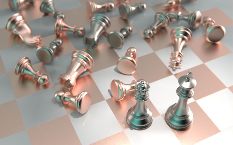Metal Chess Pieces Concept