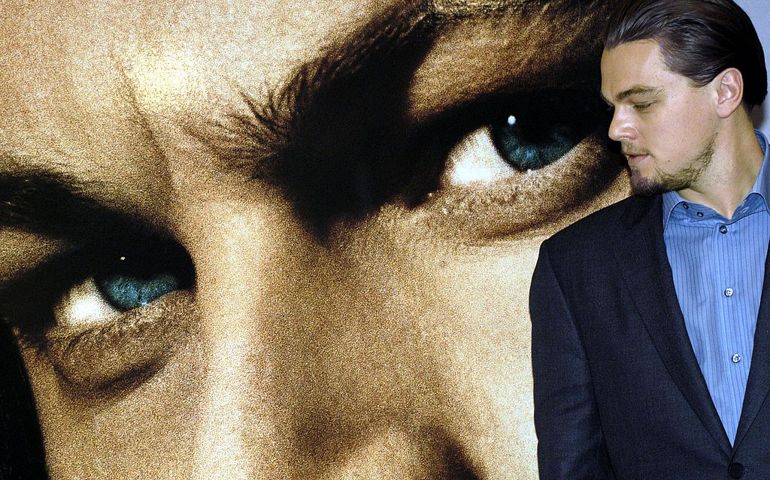 Actor Leonardo DiCaprio poses during a photo shoot at the Campidoglio, Rome's City Hall, to promote director Martin Scorsese's latest movie "Gangs of New York" January 11, 2003 in Rome, Italy.