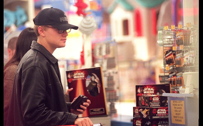 05/03/99. Santa Monica, CA. Leonardo DiCaprio shops for Star Wars Toys at the ''Toys R'' Us'' store at 1-30 am in the morning.