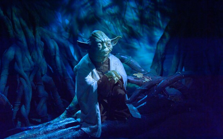 Master Yoda at the Star Wars area, Madame Tussauds wax museum