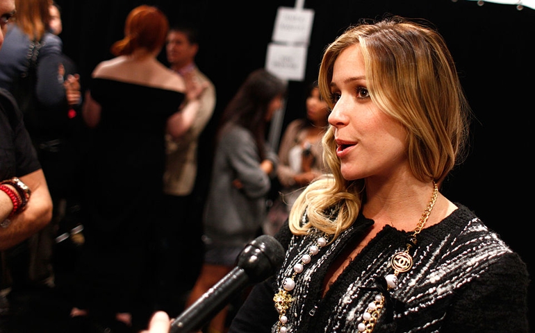 NEW YORK - SEPTEMBER 14: TV personality Kristin Cavallari during an interview backstage at the Luca Luca Spring 2011 show at Mercedes-Benz Fashion Week at Lincoln Center on September 14, 2010 in New York City
