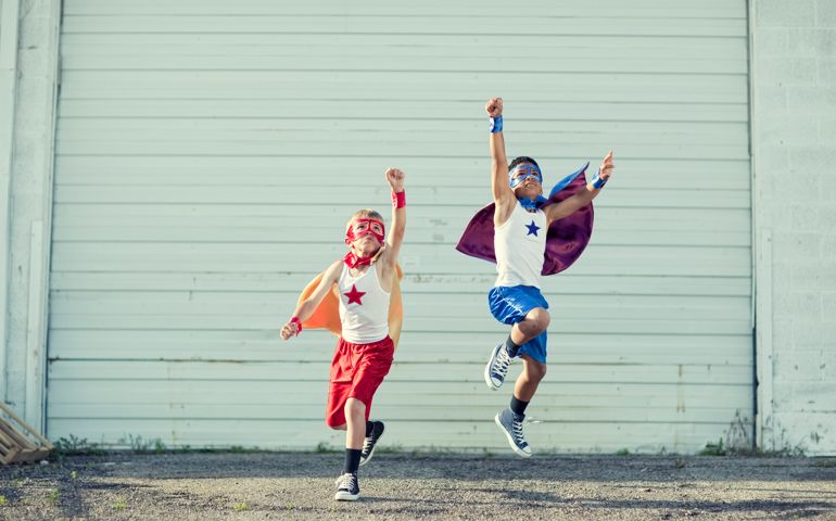 A young superhero duo takes off to vanquish evil. It is never too early to be super.