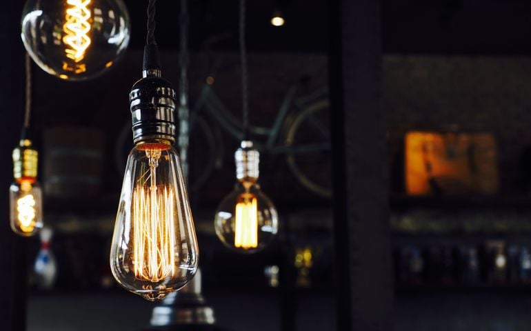 Decorative light bulbs in modern style
