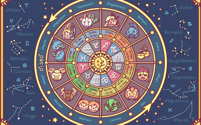 Horoscope design kids graphic pattern