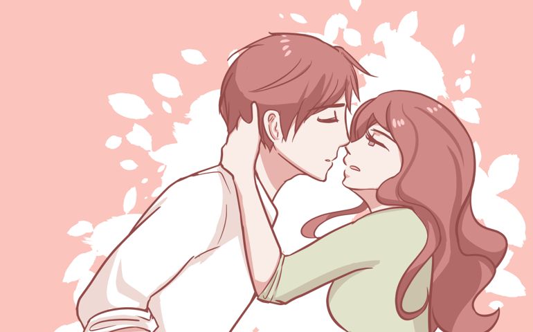 Couple kissing