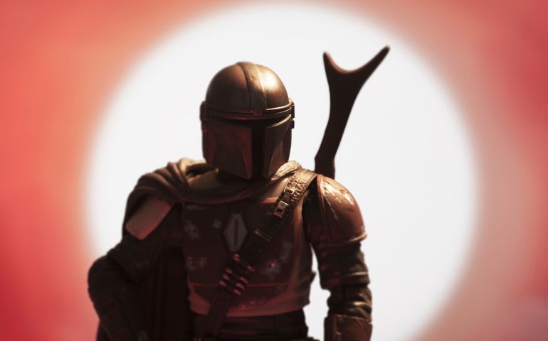 Recreation of a scene from Star Wars The Mandalorian
