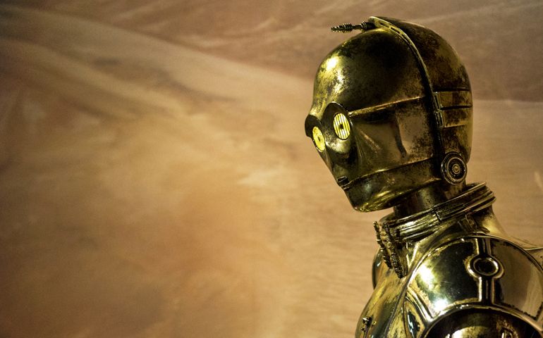 Visiting Star Wars exhibition in Madame Tussaud's museum