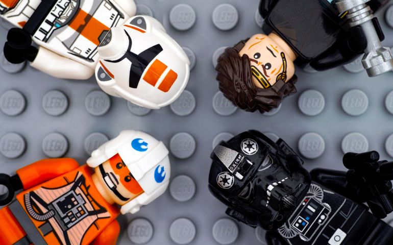 Four Lego Star Wars minifigures