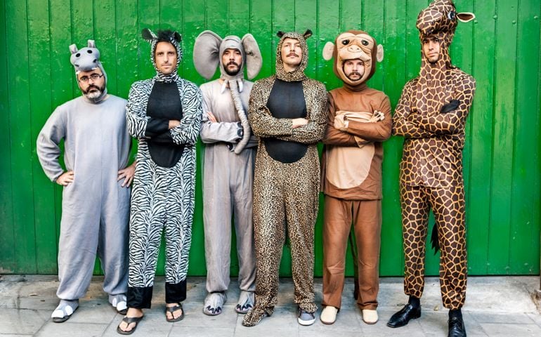 Group of people with animal costumes