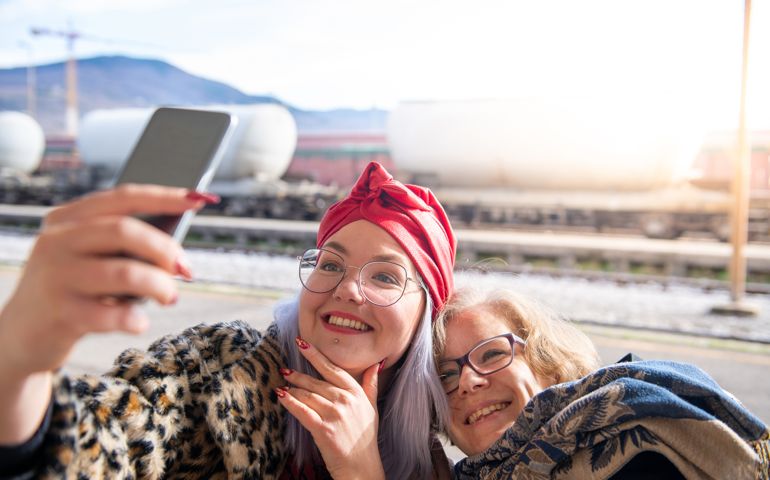 Women Friends Taking Selfies