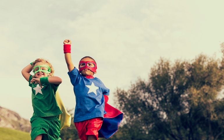 Two superheroes are ready to save the world from evil and tyranny.