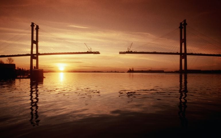 Bridge construction in Vancouver, Canada