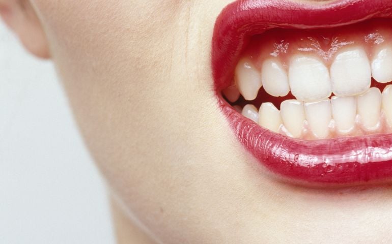 Mouth of young woman