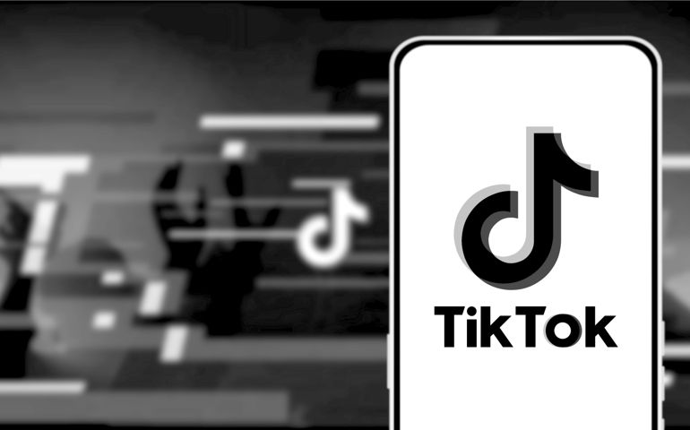 Smart phone with TIK TOK logo