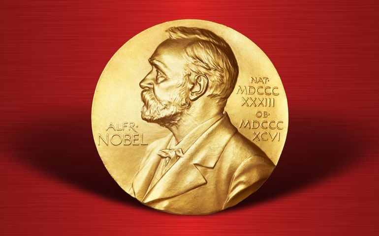 Nobel Prize. The award of the year. Prize Alfred Nobel. humanity award
