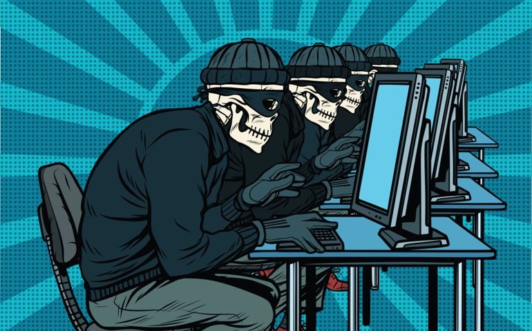 hacker community, skeletons hacked computers
