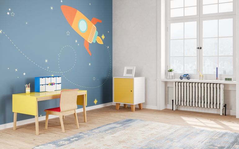 Modern Teen Bedroom in Space Style