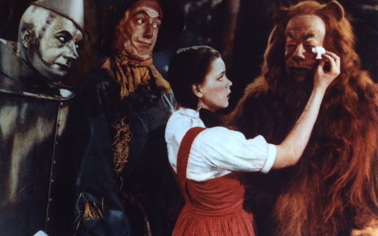 Kino. Das zauberhafte Land, (THE WIZARD OF OZ) USA, 1939, Regie: Victor Fleming, JACK HALEY, RAY BOLGAR, JUDY GARLAND, BERT LAHR.