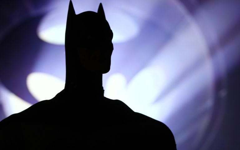 Portrait of Batman with the Bat Signal