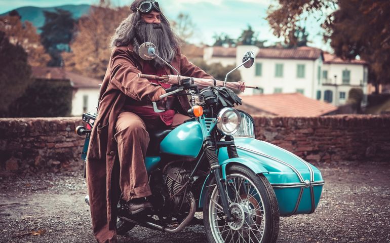 Cosplayer at Lucca Comics free event hagrid