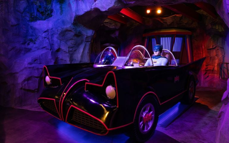 General view of batcave display at Funko headquarters featuring Batman