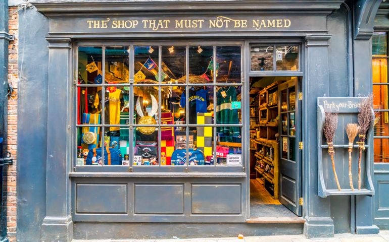 a little street in Shambles market, where is inspired by Diagon Alley, in York, UK.