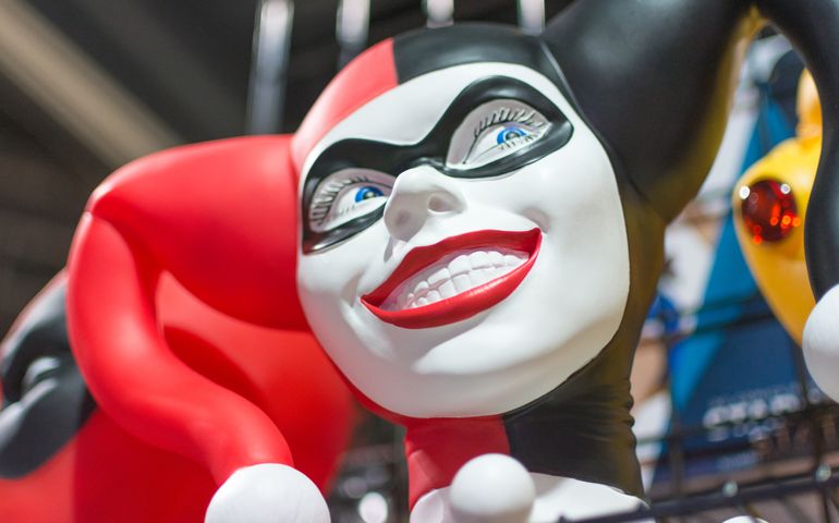 Harley Quinn doll on display at The Long Beach Comic Con held at the Long Beach Convention Center